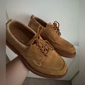 Maison Margiela Men's Tan Artist Lace-up Leather Oxford Shoes- size 40EU